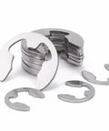 External Circlip E Clip Retaining Ring Set made from 304 stainless steel, 14 sizes assortment from one point five millimeter to fifteen millimeter