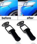 Black 80mm Quick Release Fastener Clips For Bumper, Trunk, And Hatch, Easy Install No Fuss Tool Free Access Pins, Secure Fit That Stops Rattle On Rough Roads, Pair on blue car bumper
