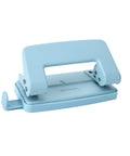 Two Hole Paper Punch Metal Blue Desktop Puncher for File Folders, loose leaf books, heavy duty manual use, A4 A5 B5 adjustable puncher