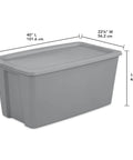 Go Big On Storage With This 50 Gallon Gray Bin Featuring Heavy Duty Latches And Secure Recessed Lid And Extra Large Stackable Plastic Tote Built Tough For Moving Bulk Gear And Closet Hauls, 40x22x18 inches.