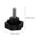 Four Pack Top Shelf M10X25MM Star Clamping Knobs With 38Mm Plastic Handles For Industrial Machinery And Tooling Applications Featuring No Sweat Quick Adjustments And Pro Grade Sweet Grip Design For Shop Ready Projects, M10 clamping knob black, 4.6cm diameter, 5.4cm height.