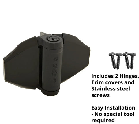 Damn Tough Heavy Duty Gate Hinges With Rock Solid Tension Control For Square Pool Fences Non Stop Swing Black Zinc Coated Steel Pair