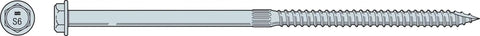 Beefy Heavy-Duty SDS Connector Screw One Quarter Inch By Six Inch Dark Blue Coated Type 17 Point For Quick Starts No Pre-Drill