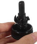Heavy Duty Adjustable Furniture Leveler Feet Set Of 6 In Carbon Steel With Anti Slip Pads And T Shaped Nuts For Height Adjustment Perfect For Leveling Tables Desks Workbenches And Other Furniture, black threaded leveler foot close-up