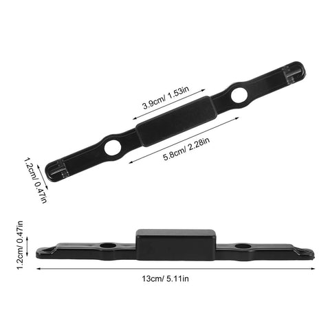 Badass Sleek Heavy Duty Black Plastic Luggage Handle Button Replacement For Telescopic Suitcases Universal Retractable Pull Handle Grip Repair Part Easy Swap, showing dimensions.