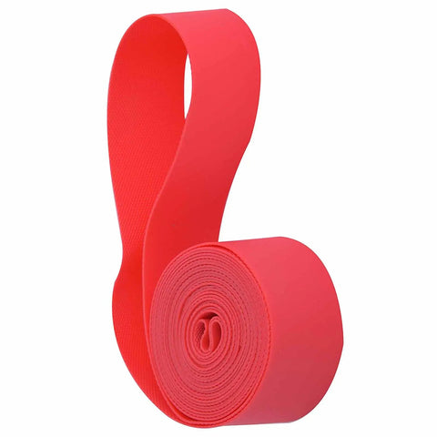 2Pcs Bike Tire Liner For Flat Proof Rides, Puncture Proof Rim Tape Protection Pad, Easy Install, rolled red liner for 26 inch tires