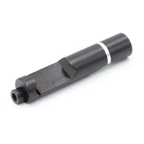 Close-up of a Bubble Level for 20mm Picatinny Weaver Rail Rifle Scope Anti Cant Shock Resistant Mount, black metal design.