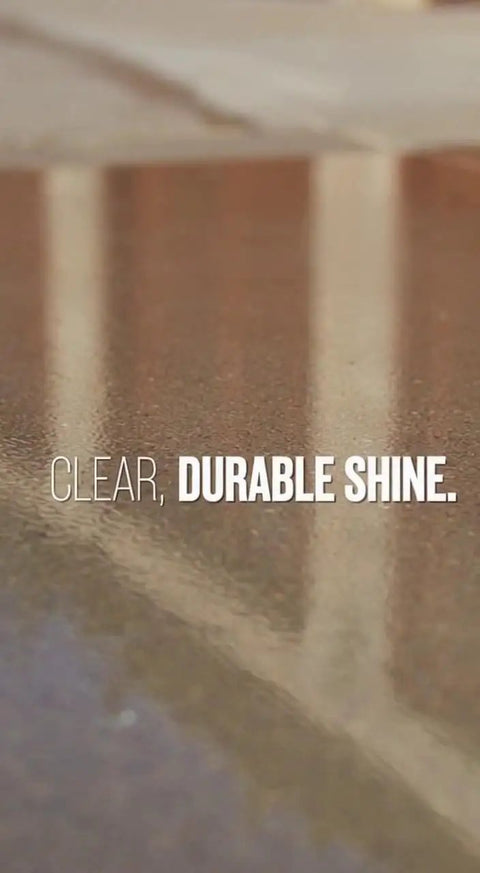 Top Shelf Penetrating Concrete Sealer For Driveways And Patio Slabs Badass Clear Finish with a clear, durable shine on a concrete surface.
