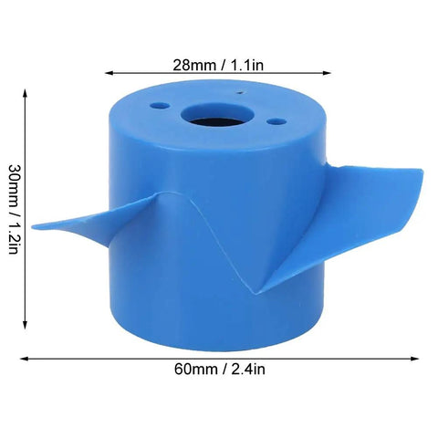 5000KV RC Underwater Thruster With 60mm Propeller, blue 60mm diameter for submarines and RC boats, visible dimensions