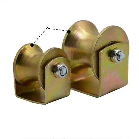 Heavy Duty U Type Groove Wheel Gate Roller With Bracket For Sliding Barn Doors, 45 Steel Track Wheel With Double Bearings
