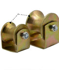 Top Shelf Heavy Gauge Rigid Track Wheel And Sliding Gate Roller With Solid Bracket 45 Steel Barn Door Caster for wire rope rail.