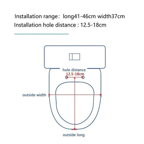 Top Shelf Elongated Toilet Seat With Soft Close Slow Closing Lid Made Pretty Dang Durable From Quality Resin showing installation dimensions.