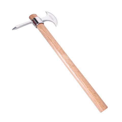 Stainless Steel Pickaxe Gardening Tool For Heavy Duty Digging And Soil Breaking, Rust Resistant Handheld Mattock on white background