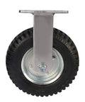 Eight Inch Heavy Duty Industrial Swivel Caster With Double Ball Bearing And Non Marking Polyurethane Tire For Silent Operation built tough with steel housing.