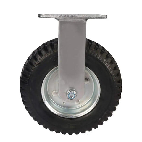 Eight Inch Heavy Duty Industrial Swivel Caster With Double Ball Bearing And Non Marking Polyurethane Tire For Silent Operation built tough with steel housing.
