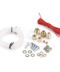 Installation hardware for 2-Inch Triple Gauge Kit With Volt, Water Temp, And Oil Pressure Gauges - Chrome Mechanical Gauges With White Face Dial