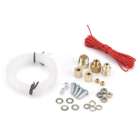 Installation hardware for 2-Inch Triple Gauge Kit With Volt, Water Temp, And Oil Pressure Gauges - Chrome Mechanical Gauges With White Face Dial