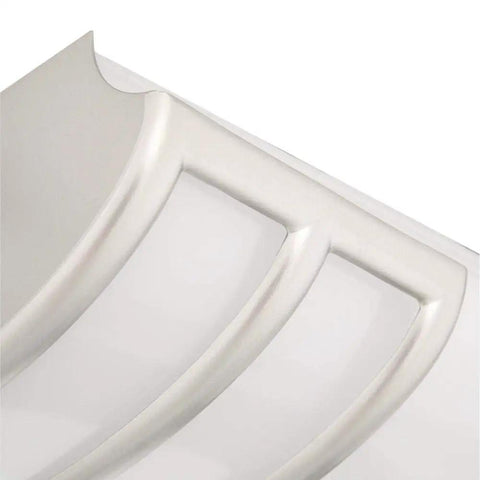 Close-up of brushed nickel finish on Two Foot LED Linear Light Fixture Wet Listed, ideal for kitchens and offices.