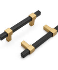 10 Pack 3 Inch Matte Black And Brass Cabinet Handles Drawer Pulls For Dresser And Kitchen Cabinets Zinc Alloy Base With Stainless Steel