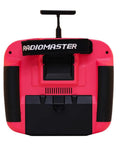 Back view of Boxer Crush EdgeTX 2.4G 16CH Transmitter With ExpressLRS RF System AG01 Hall Gimbals Cherry Red controller