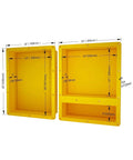 Shower Niche 20x32 Recessed Shelves for Tile and Bathroom Storage dimensions and design details showing waterproof build