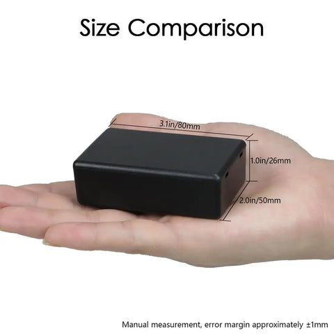 5 Pack Plastic Project Boxes Junction Case For Electronics Black External 3.1 In X 2.0 In X 1.0 In size shown in hand