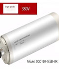 Heavy Duty Water Cooled Electric Spindle Motor 5.5kw High Speed for CNC Milling, silver and cylindrical with mounting end.