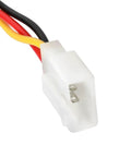 Close-up of a wire connector with three colored wires, used with Straight Fire Heavy Duty DC To DC Voltage Converter 36V 48V 60V 72V To 12V.