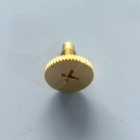 Road Warrior Grade Radiator Bleeder Bolt Rigged Up For Dead Simple High Temp Cooling Overhauls With Knockout Erosion Resistant Alloy, gold screw.