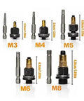 M3 to M8 components of Garage Ready Carbon Steel Rivet Nut Tool Kit for automotive sheet metal work.