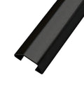 Heavy Duty Stainless Steel Floor Cable Cover With Self Adhesive Backing Rock Solid Wire Taming Strip in black, showing smooth surface.