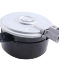 Top Shelf Radiator Fan Motor Assembly With Part Numbers 163630D110 And 1636323020 for Toyota Matrix Base Xr and Camry Se Sedans, black and silver unit.