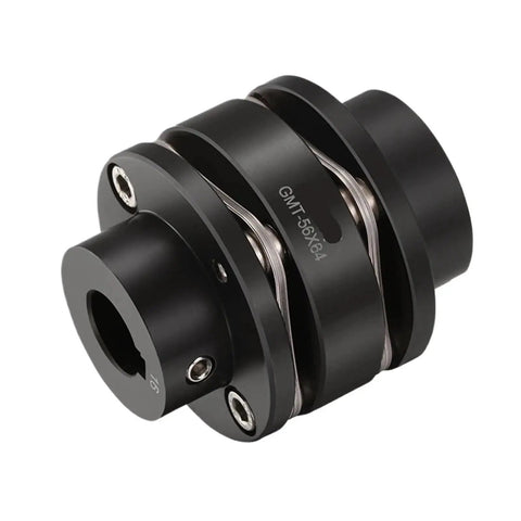 Built Tough Steel Double Disc Shaft Coupler Featuring Precision Keyway Bore Design For Gutsy Power Transmission And Heavy Duty Industrial Alignment Systems For Daily Shop Floor Use, shown at an angle.