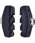 Hella Durable Metallic Disc Brake Pads For Mountain And Road Bikes Compatible With Hydraulic And Mechanical Systems, close-up view of brake pads, black rubber material.