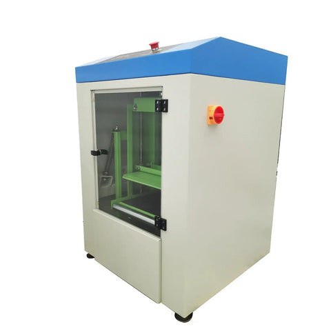 Heavy Duty Automatic Paint Shaker Mixer With No Sweat Auto Clamp And Hassle Free Timer, showing side angle and controls.