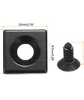 4 Pack Aluminum End Caps For 20x20mm TSlot Extrusions Black 7mm Dia EU Standard with End Cap and Screw, Dimensions Shown