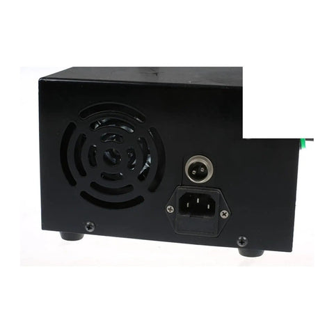 Pro Grade 90W Automatic Terminal Crimping Machine Electric Wire Pliers back view showing cooling vent and power connection.