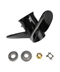 Propeller 10.6 x 12 Pitch for Mercury Outboard 25-70 HP Aluminum Prop with 13 Spline Tooth, Right Hand Rotation, hub nut kit
