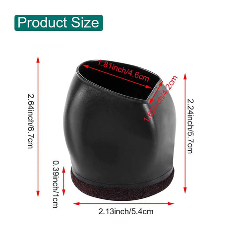 2 Inch Office Chair Wheel Stopper Set Of 5 Soft Felt Caster Cups For Hardwood Floors Quiet No Slip Wheel Stoppers To Prevent Rolling And Sliding Anti Scratch Protection For Chairs Beds And Desks, dimensions detail