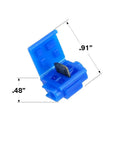 Self Stripping Moisture Resistant Electrical Insulation Displacement Connector 804 Bulk Blue dimensions view