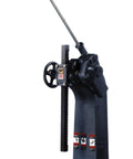 No Sweat 6 Ton Compound Leverage Arbor Press with handwheel feed, steel construction, ideal for metal fabrication tasks.