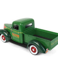 1940 Ford Oliver Pickup Die Cast Model 1/24 Scale Display Truck With Opening Cab Doors And Tailgate, Green Finish, Rear View
