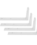 Beefy 6mm Aluminum Corner Braces Set Of 4 L Shaped Right Angle Brackets For Furniture Repair, DIY Projects, Silver Finish