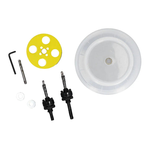 Rock Solid 4-25 Inch Bimetallic Hole Saw Kit For Recessed Lights And DIY Pro Jobs With Dust Bowl And Extras To Cut Wood Metal Pipes Smoothly: 108mm saw, dust bowl, shafts