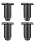Beefy Adjustable Round Metal Furniture Legs 8 cm Black White Non Slip Wear Resistant 4 Pack for Cabinets and Coffee Tables Replacement Feet