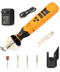 Cordless Electric Chainsaw Sharpener Kit With 3 Diamond Bits, Portable Handheld Chainsaw Blade Sharpening Tool, charger, bits