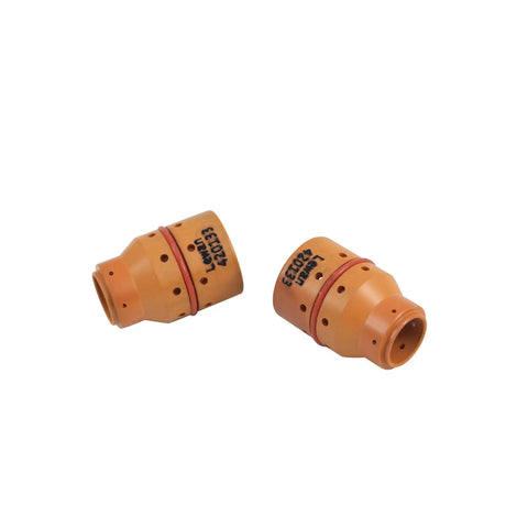 Swirl Ring And Retaining Cap Replacement Kit For Hypertherm PMX 30 Air Plasma Cutting Torch Consumables showing two swirl rings