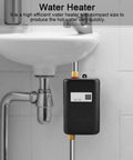 Instant 3000W Tankless Hot Water Heater 110V Mini Electric Water Heater For Sinks Bathrooms Kitchens And Laundry US Plug Black Compact On Demand Hot Water For Showers And More