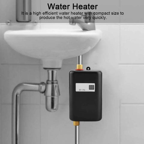Instant 3000W Tankless Hot Water Heater 110V Mini Electric Water Heater For Sinks Bathrooms Kitchens And Laundry US Plug Black Compact On Demand Hot Water For Showers And More