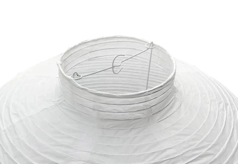 Metal frame of White Round 18 Inch Paper Lantern Set Two Pack Rice Paper Hanging Lamps for Decor No Fuss to Assemble